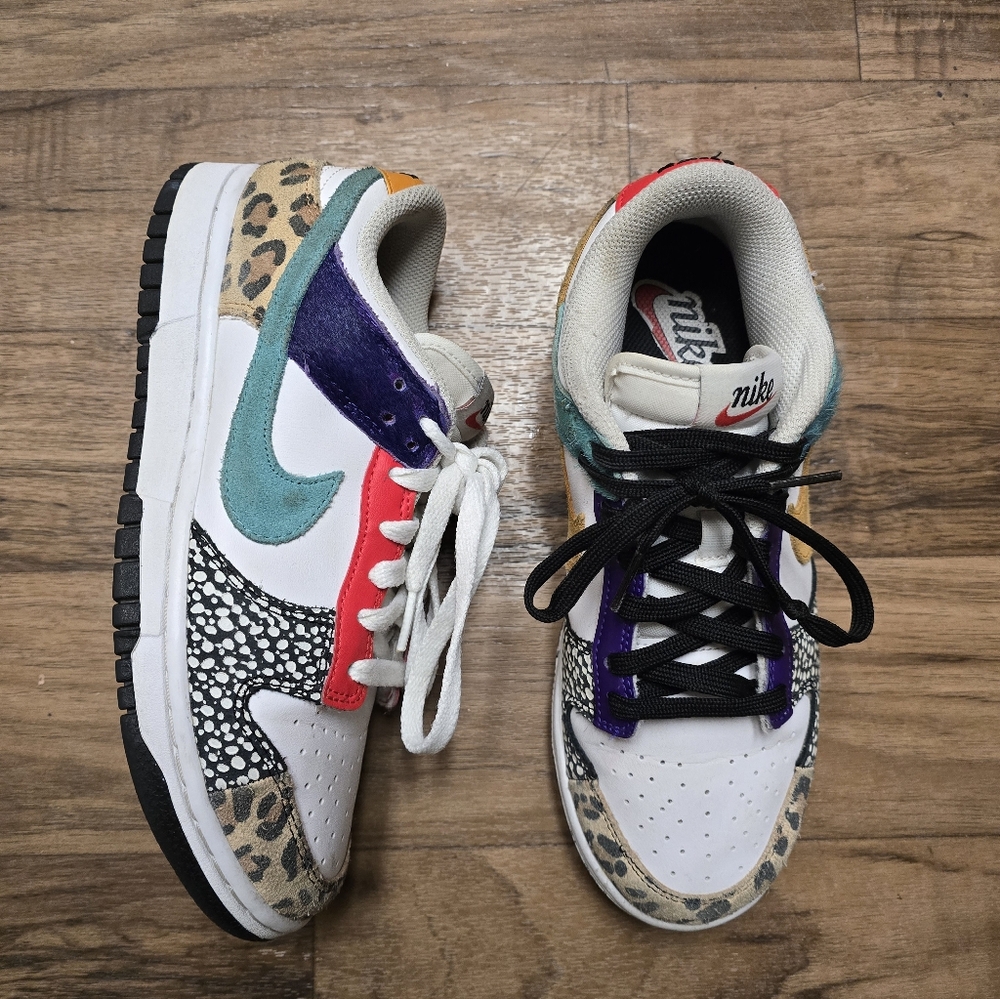 Nike Wmns Dunk Low SE 'Safari Mix' Low-top Women Sz 7.5 DN3866-100 - Picture 4 of 9